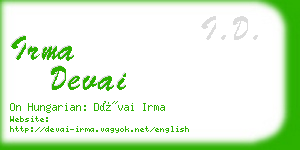 irma devai business card